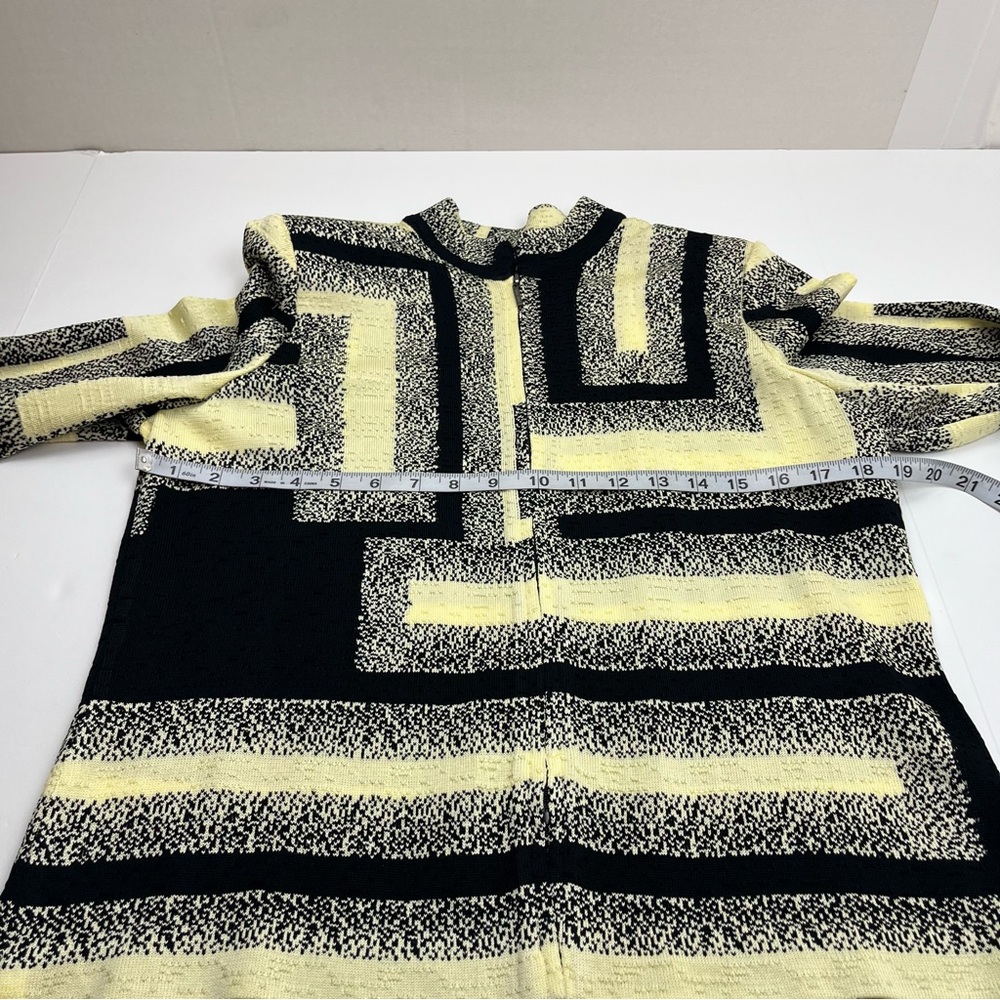 Ming Wang Geometric Pattern Long Sleeve Jacket Bl… - image 5